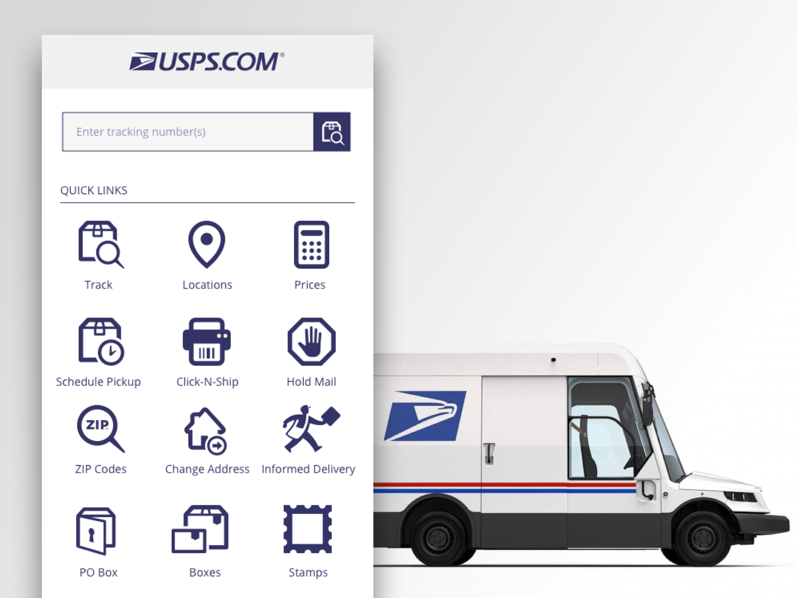 USPS Mobile  App Concept Search by Muzli