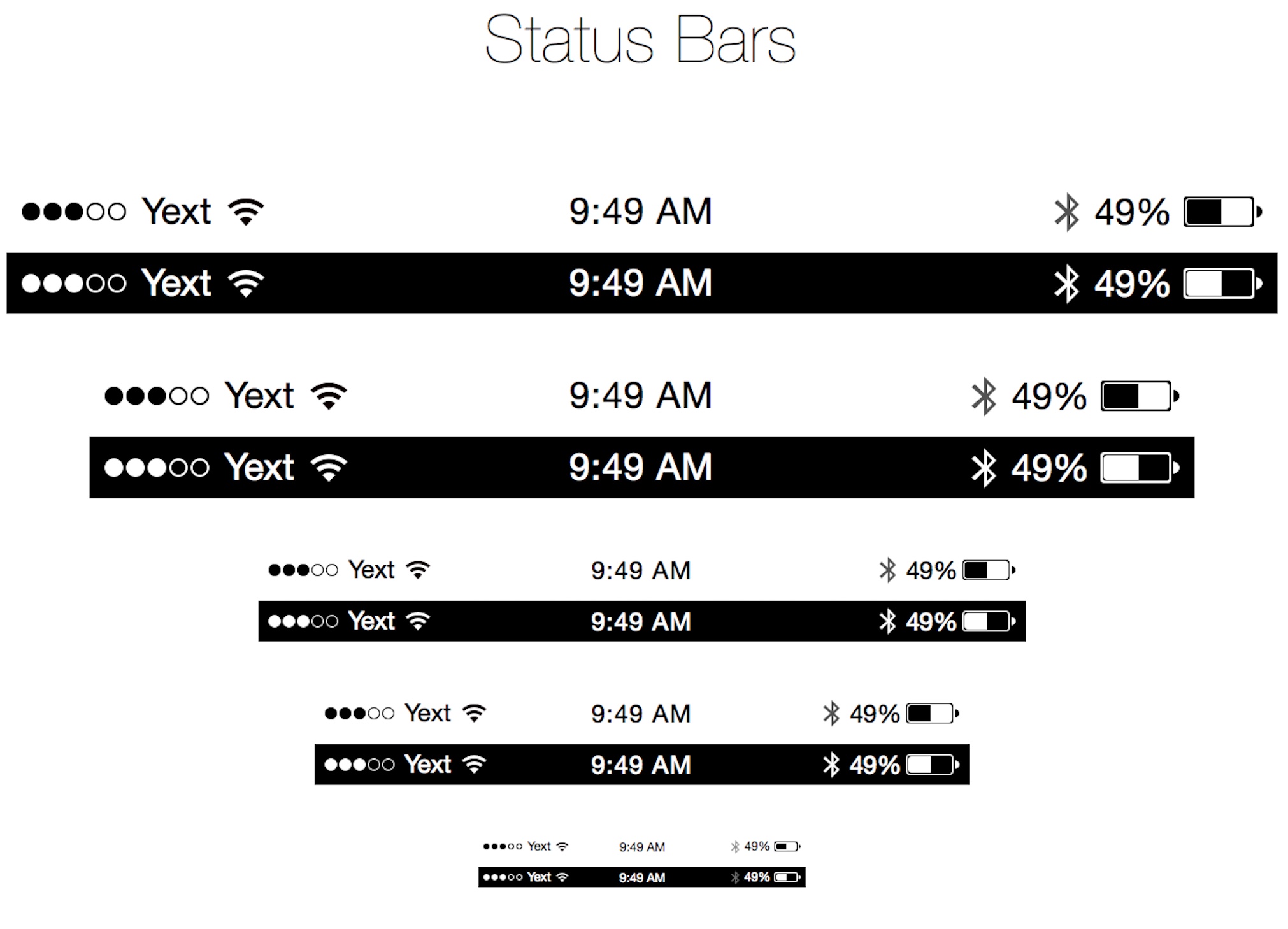 Apple Mobile  App Status Bar Style Telegraph