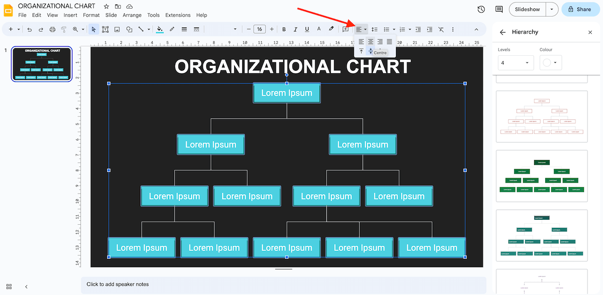 How to Create an Organizational Chart in Google Slides 