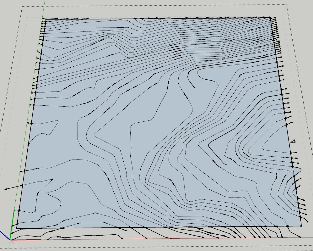 Creating a Topography Mesh from Flat Contours in SketchUp Tutorial