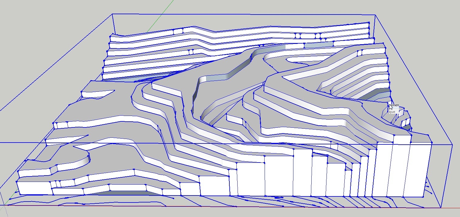 Creating a Topography Mesh from Flat Contours in SketchUp Tutorial
