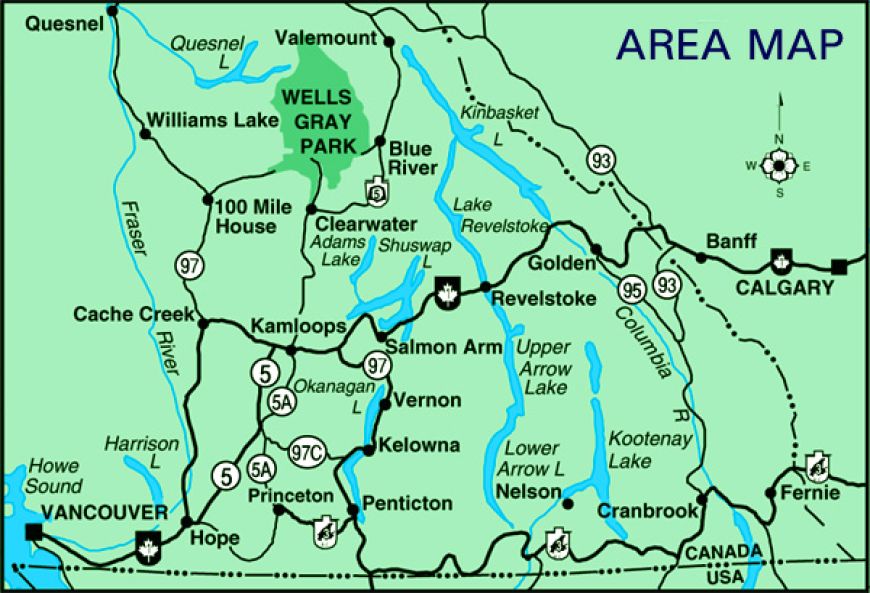 Maps Wells Gray Adventures