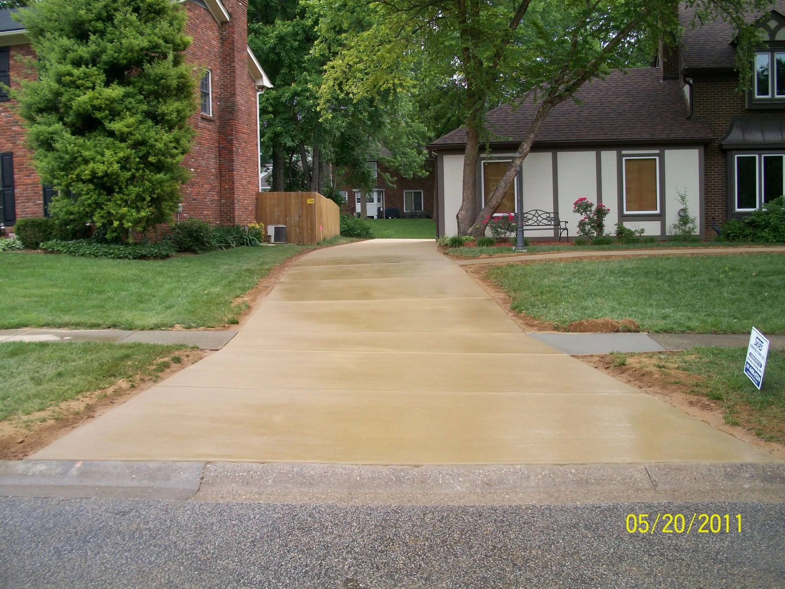 Broom Finish Driveways Concrete Contractor Louisville KY