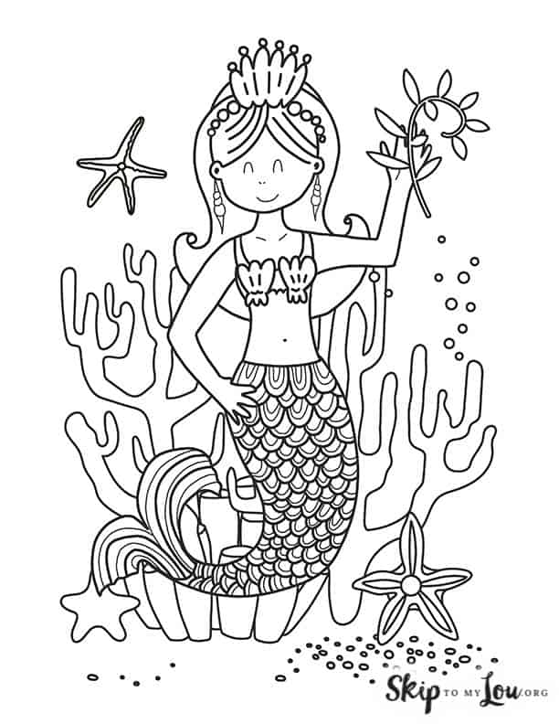 11 Mesmerizing Mermaid Coloring Pages | Skip To My Lou