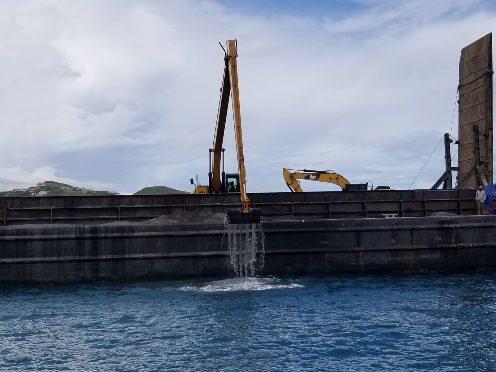 Dredging Sand for Bird Rock Beach Kelly Construction St. Kitts
