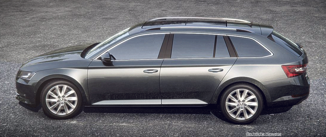 Superb III Limousine vs. Kombi animierter Bildvergleich