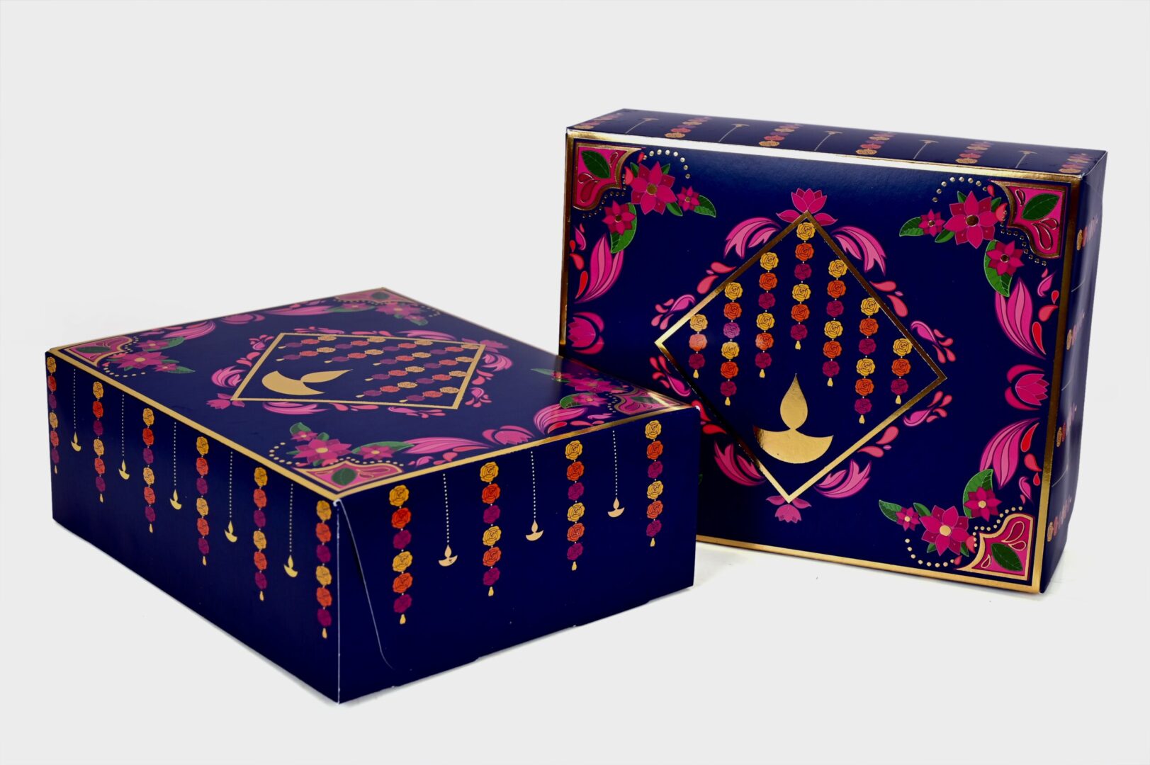 Gold Foiled Diwali Hamper Box 10x8x3 Skook Pack