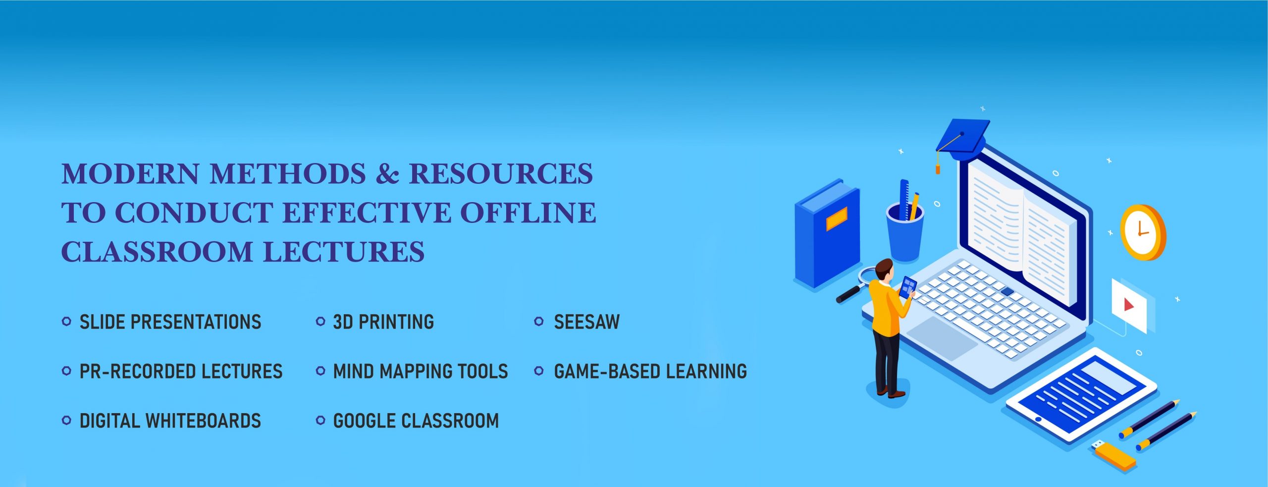 Effective offline classroom lectures Modern methods and resources