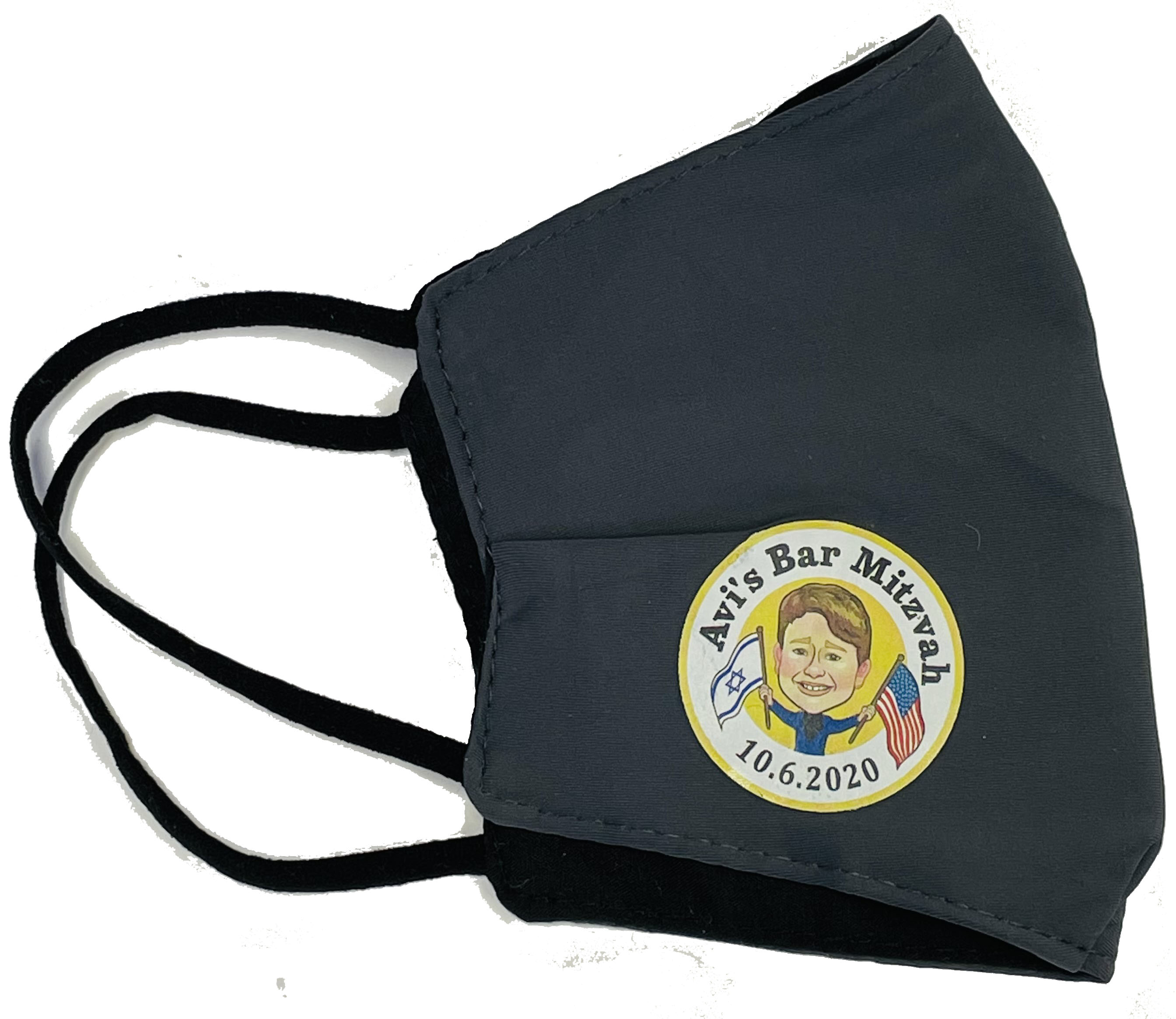 Dark grey mask Masks Kippah, Masks Kippot