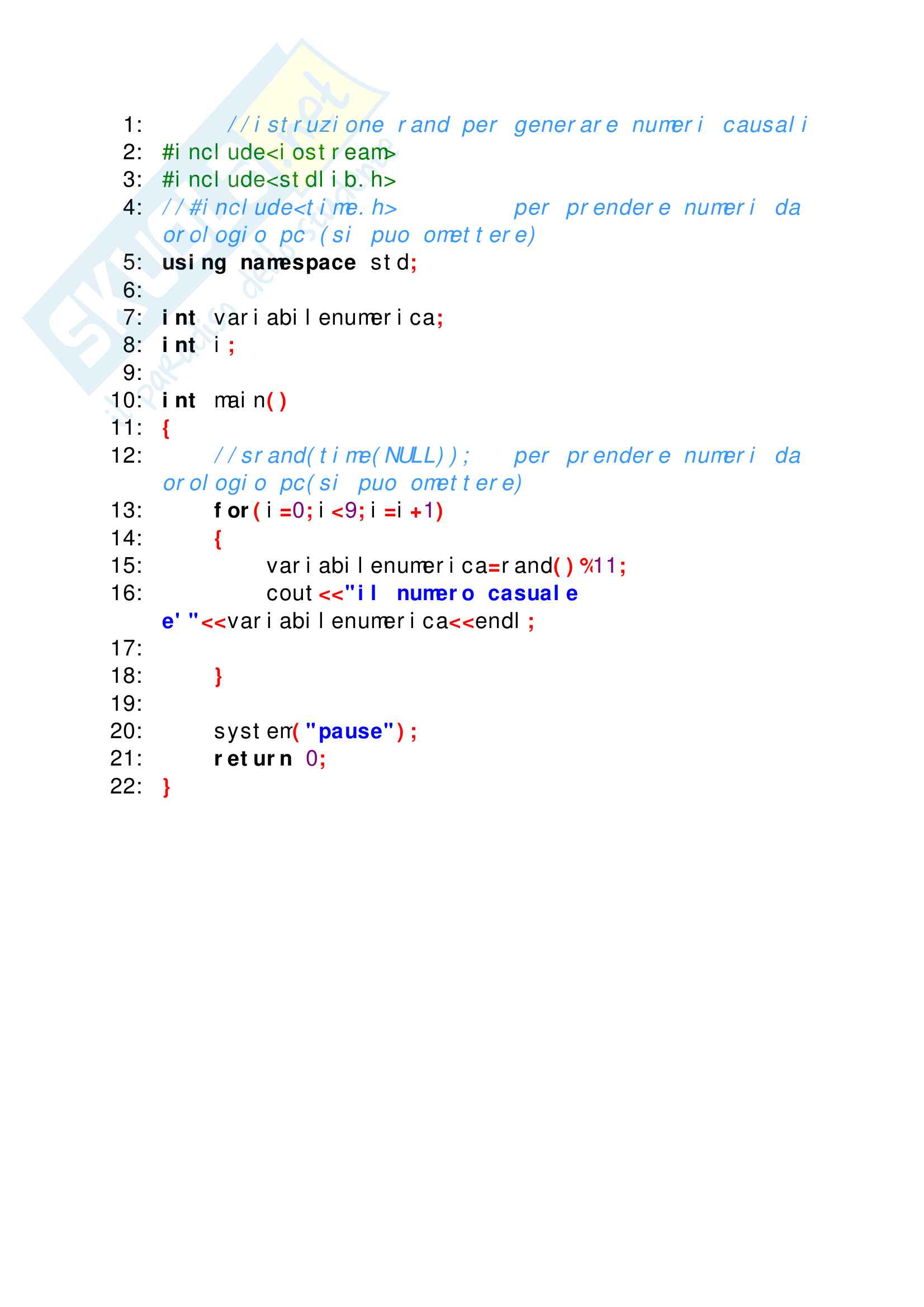 Esercizi svolti di C++ perfettamente funzionanti, tutto ciò che serve