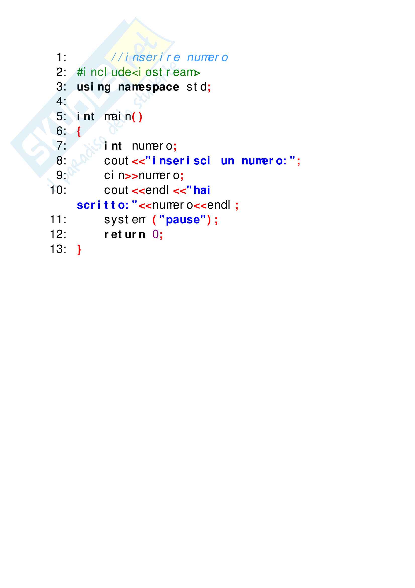 Esercizi svolti di C++ perfettamente funzionanti, tutto ciò che serve