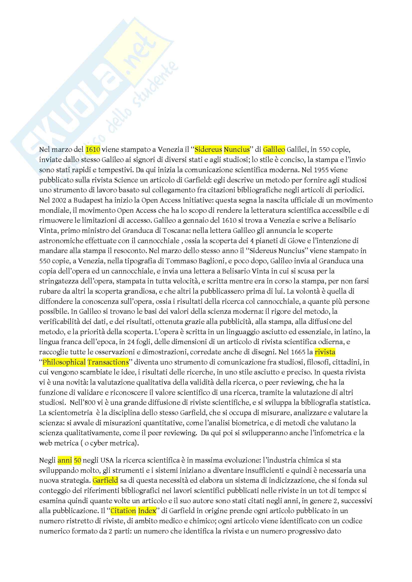 Riassunto esame Biblioteconomia, prof. Venuda, libro