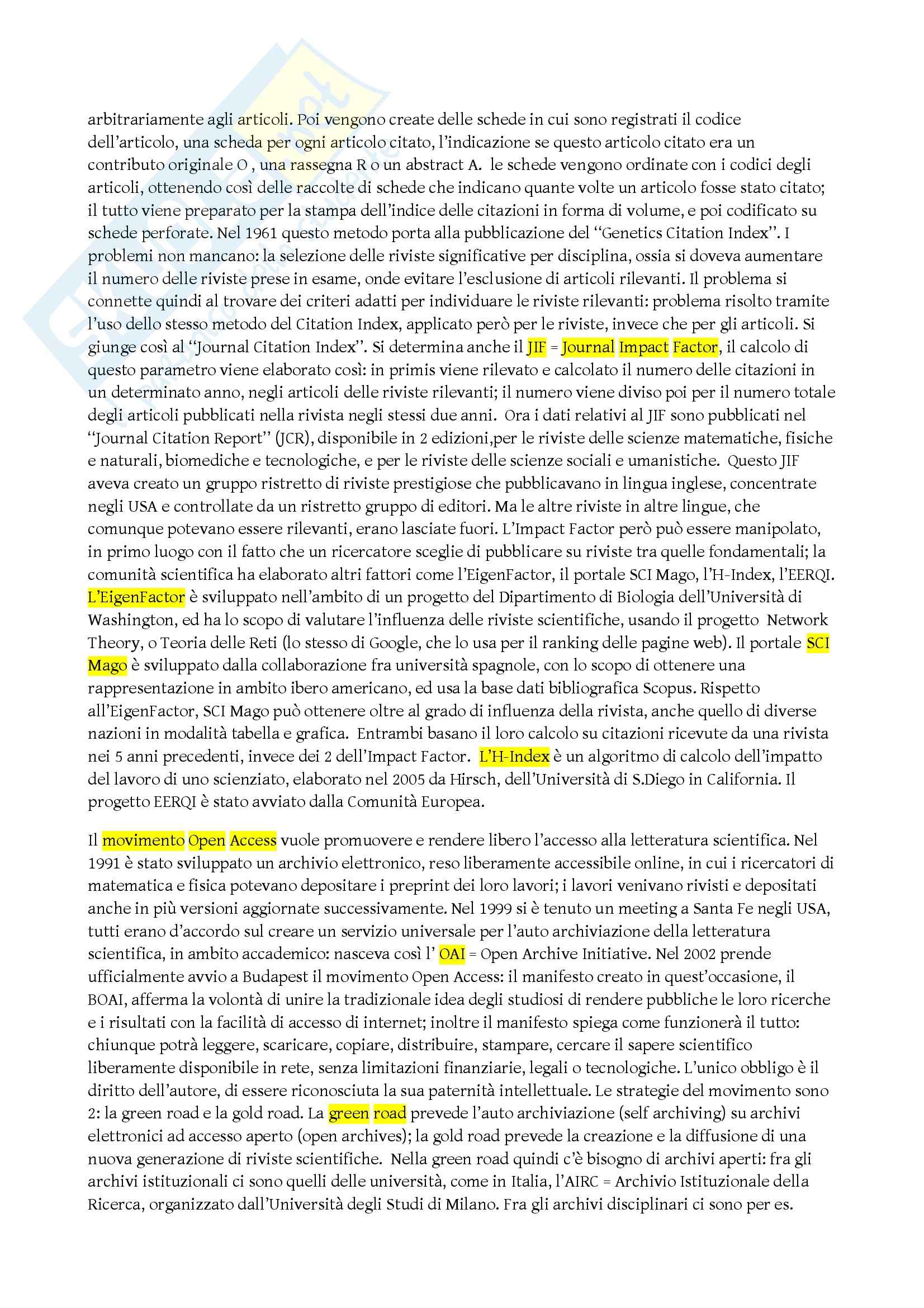 Riassunto esame Biblioteconomia, prof. Montecchi, libro