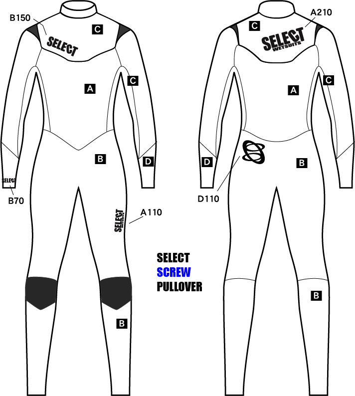 SELECT WETSUITS SCREW PULLOVER