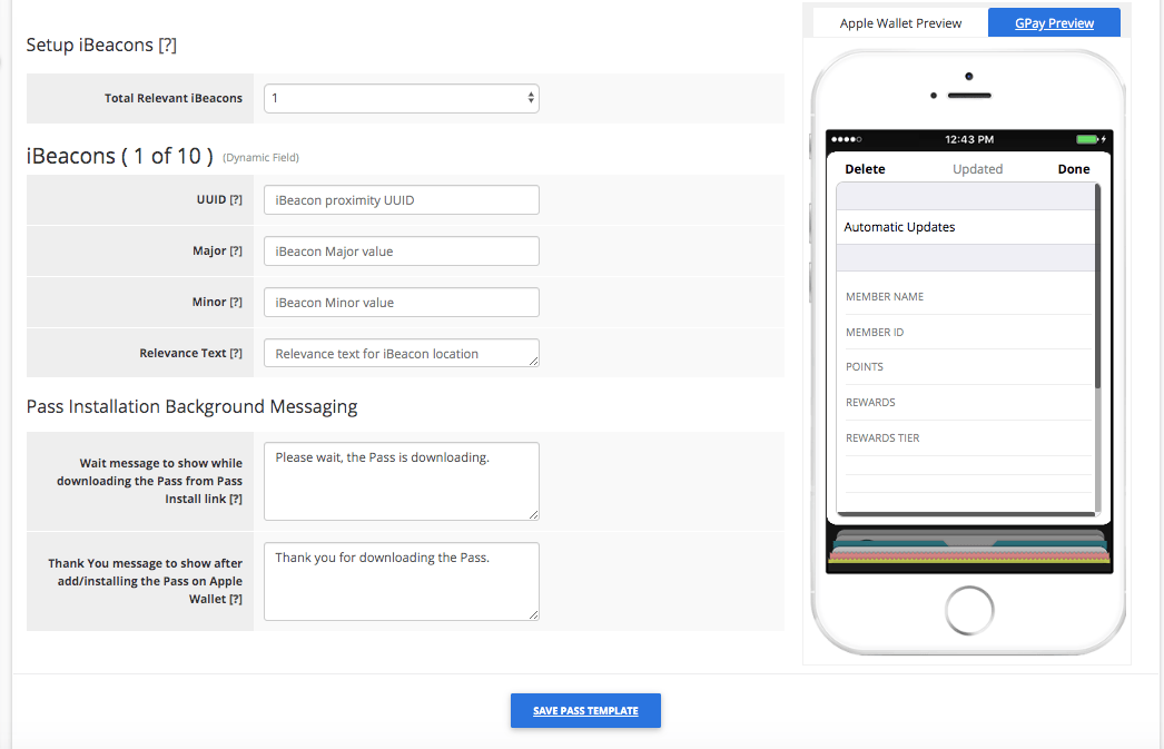 Creating a Pass Template for a Loyalty Card (Layout 2) Wallet That