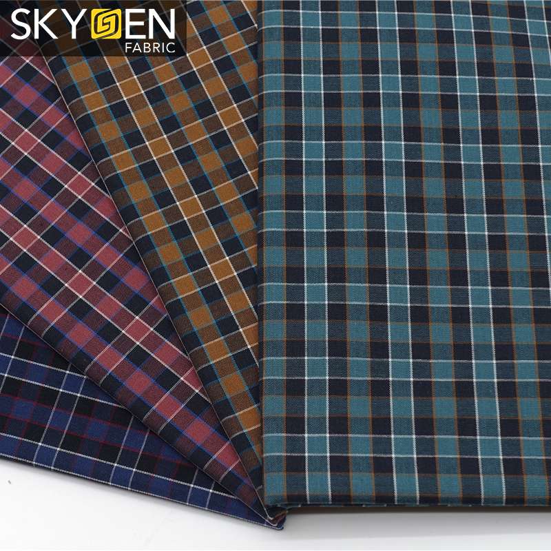 Check Woven Fabric 100 Cotton Wholesale Shirt Fabric, Shirting Fabric