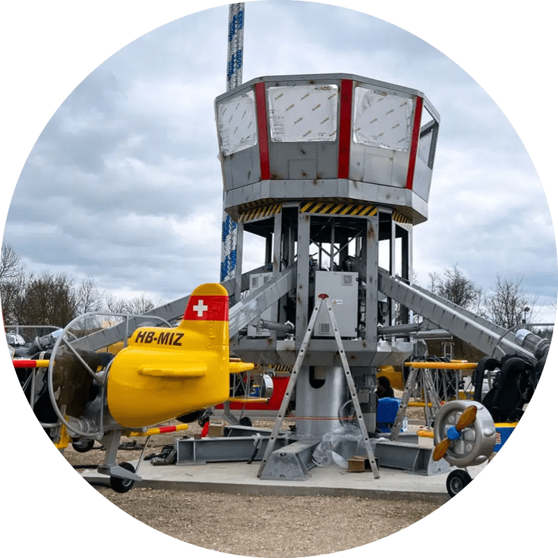 BAUBLOG LOOPING ALOIS Aufbau im Park Allgäu Skyline Park Der