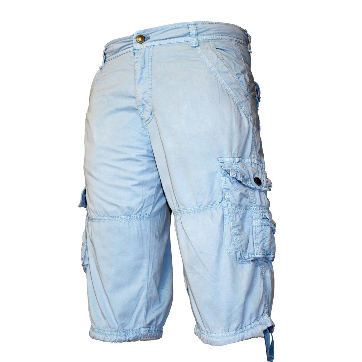 Eskaay Mens Sky Blue Regular Cargo Shorts Trousers 36" Size Skylinewears
