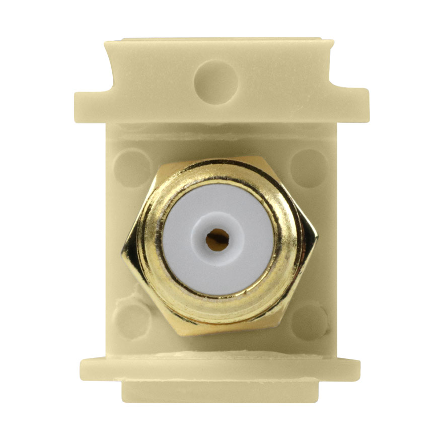 Construct Pro™ FConnector to RCA Keystone Jack w/ 8 Color Bands (Ivory