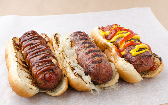 Hamburger Wrapped Mozzarella Hot Dog Slap Yo' Daddy BBQ