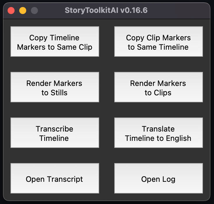 StoryToolkitAI Kostenlose Transkription und Übersetzung für DaVinci