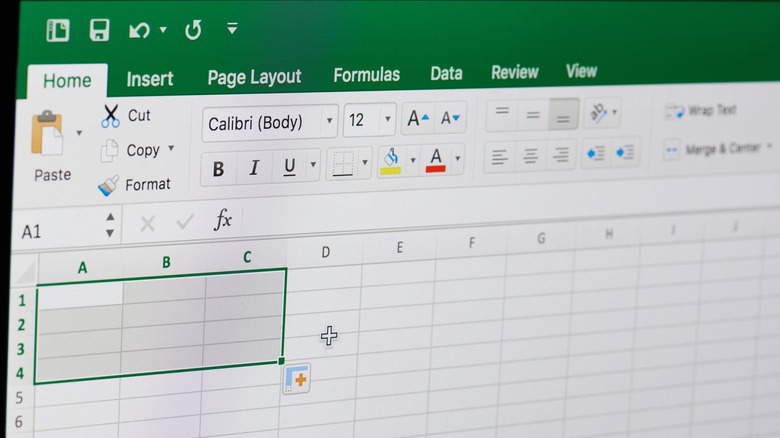 Microsoft Excel cells