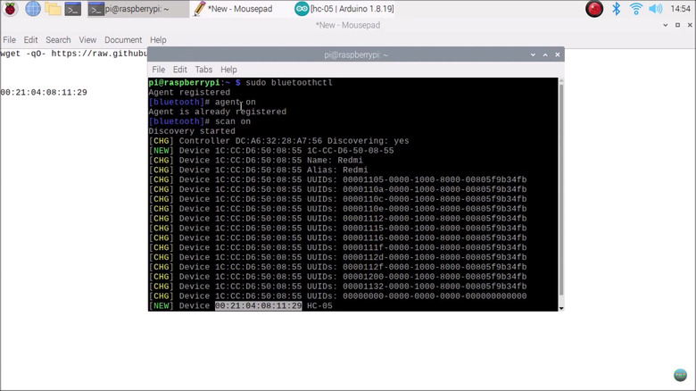raspberry pi bluetooth in terminal
