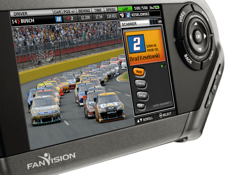 FanVision displays NASCAR live event action over local network UHF SlashGear