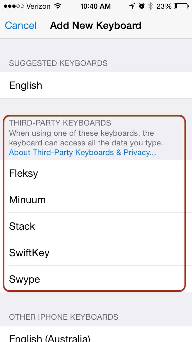 iOS 8 keyboards how to install and use them SlashGear