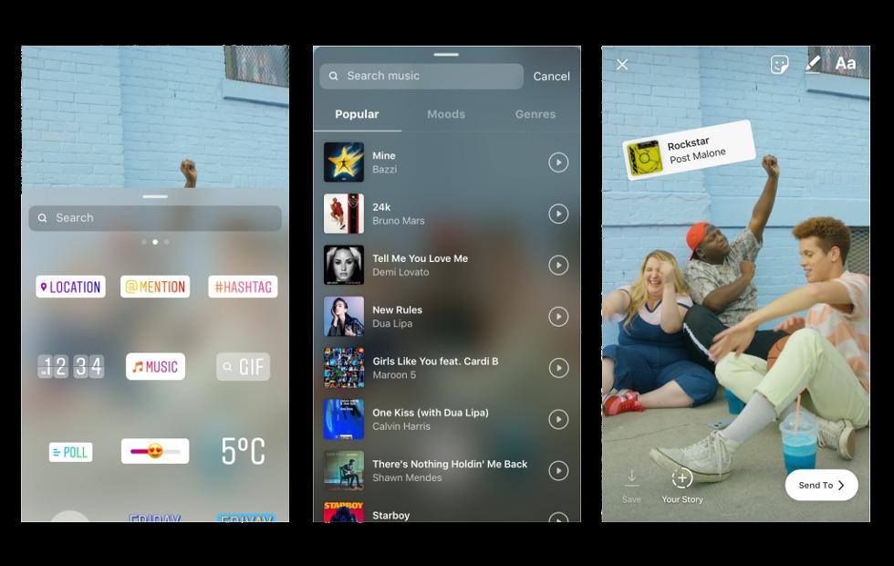 Instagram Stories can now have music to play alongside