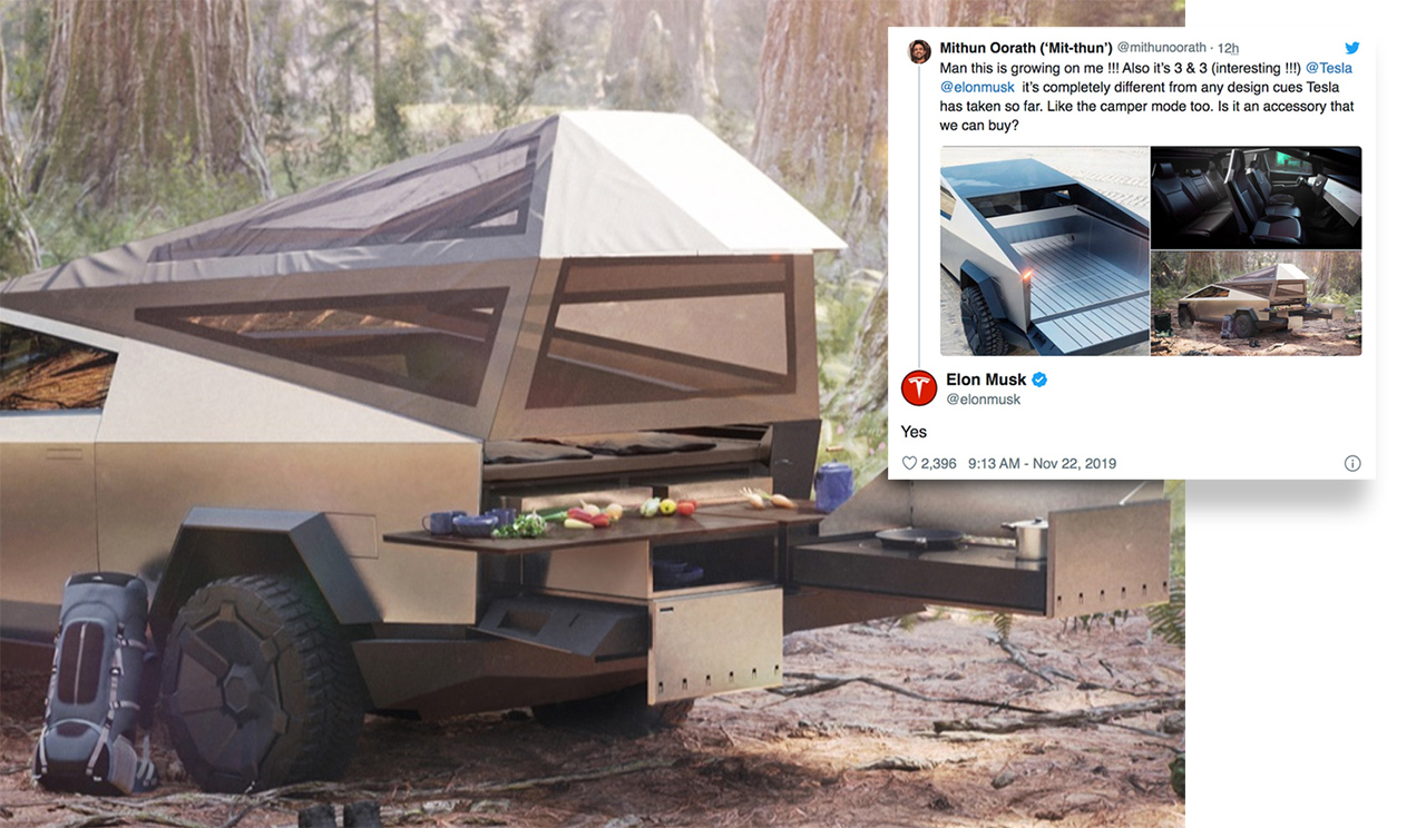 Tesla Model X Camping Tent camping distractiv