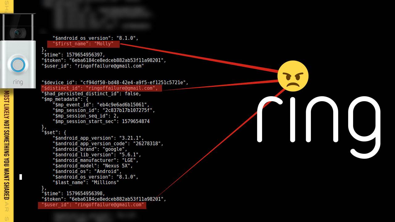 Ring Doorbell app found sending name, email to 3rd party tracker