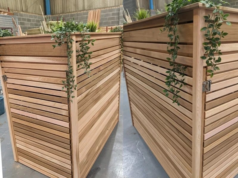 Wheelie Bin Store With Planter