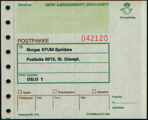 Postal Forms related to Scouting