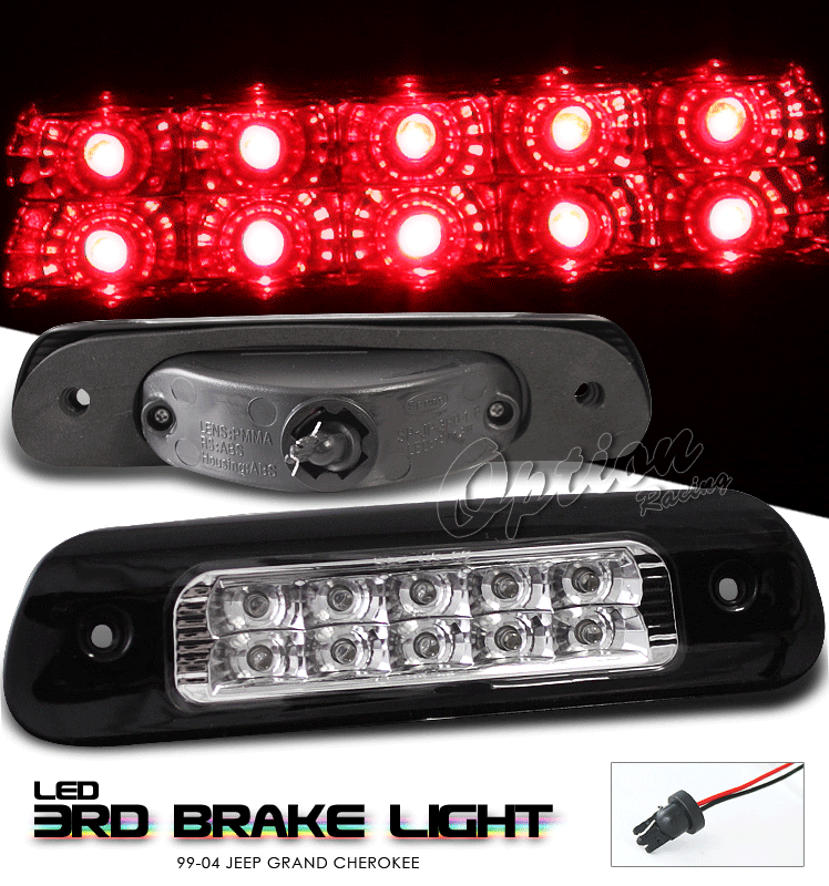 Jeep Grand Cherokee 19992004 Chrome Housing LED 3rd Brake Light by KS