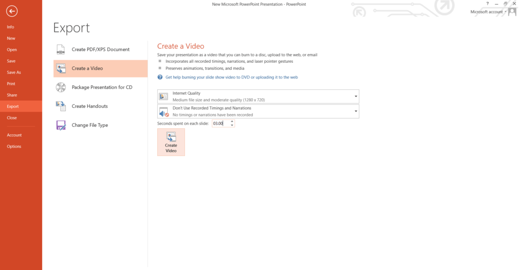 How can I turn a PowerPoint Presentation into a Video?