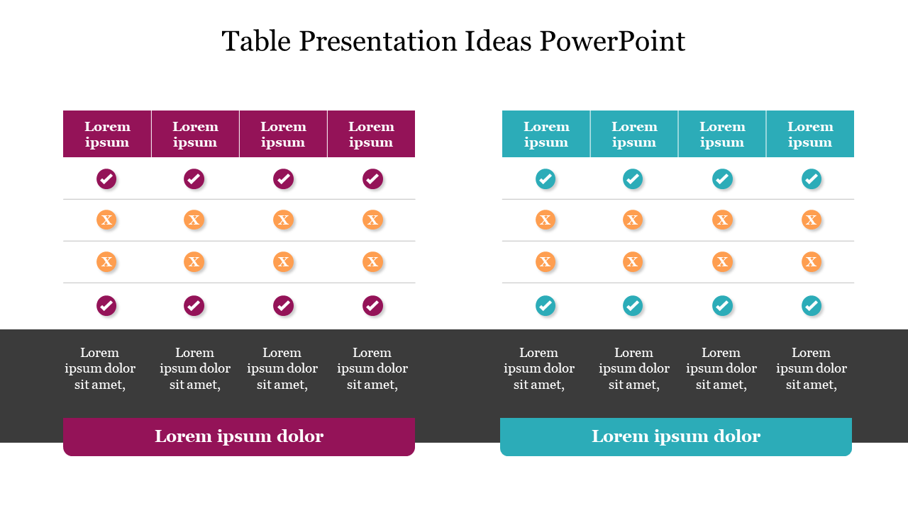 Free Table PowerPoint Templates and Google Slides Themes