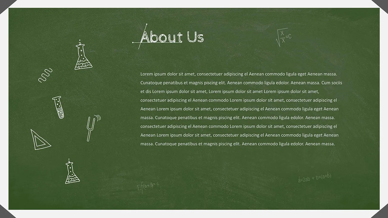 Google Slides Chalkboard Theme Used for Classification SlideKit