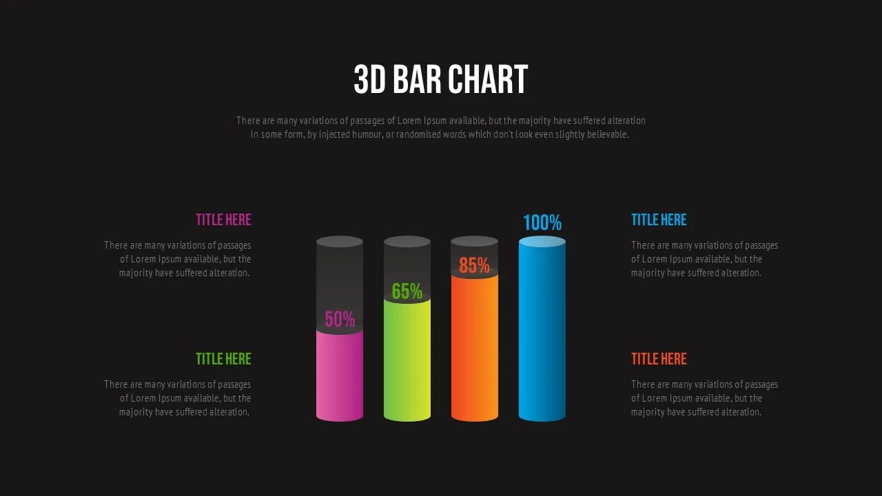 3D Bar Chart Slide SlideKit
