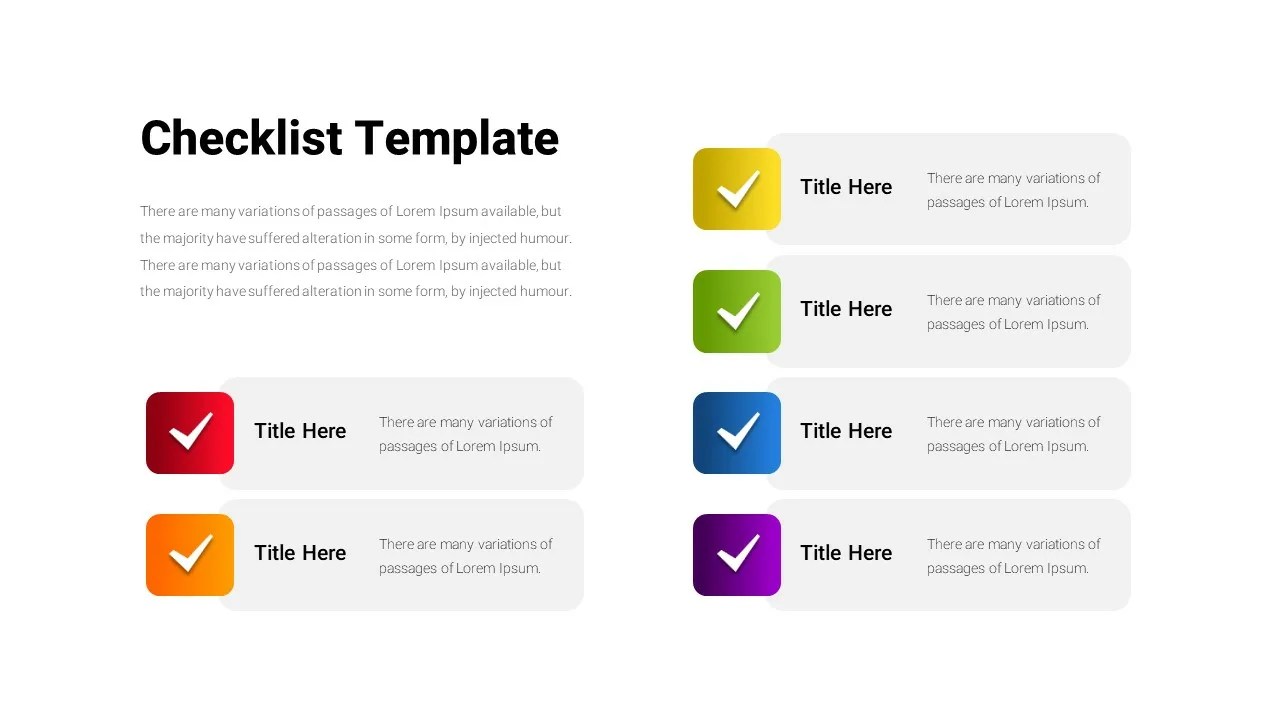 Checklist Slide Template SlideKit
