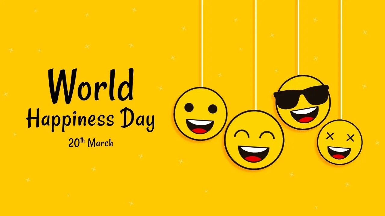 World Happiness Day Powerpoint Template SlideKit