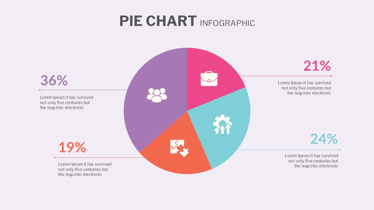 Pie Chart Slide Template SlideKit