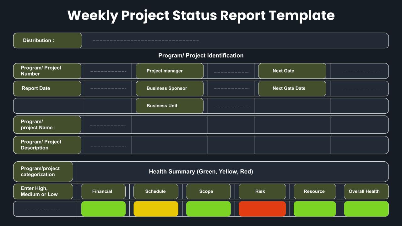 Project Status Report Presentation SlideKit