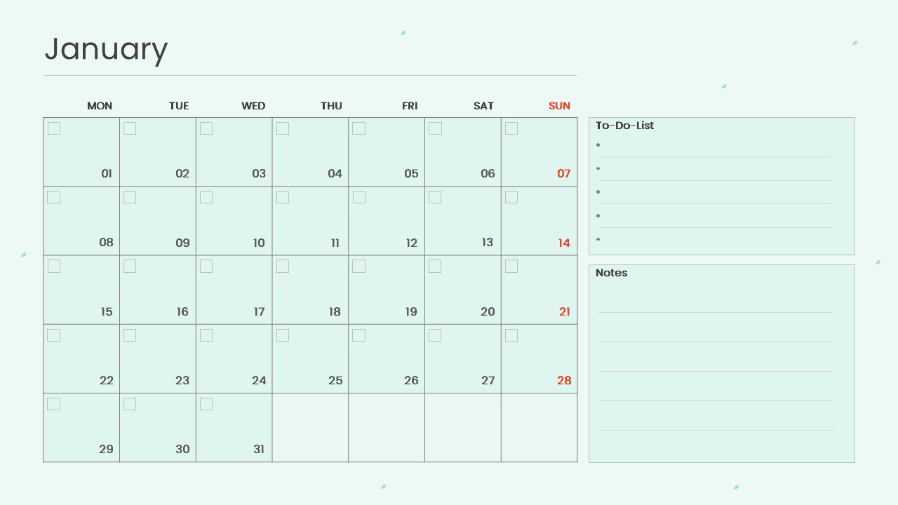 Monthly Planner Templates For PowerPoint And Google Slides SlideKit