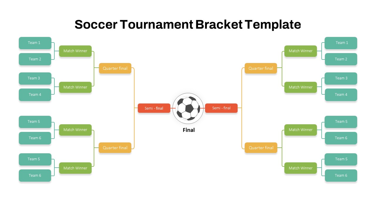 Soccer Tournament Bracket Template for PowerPoint & Google Slides