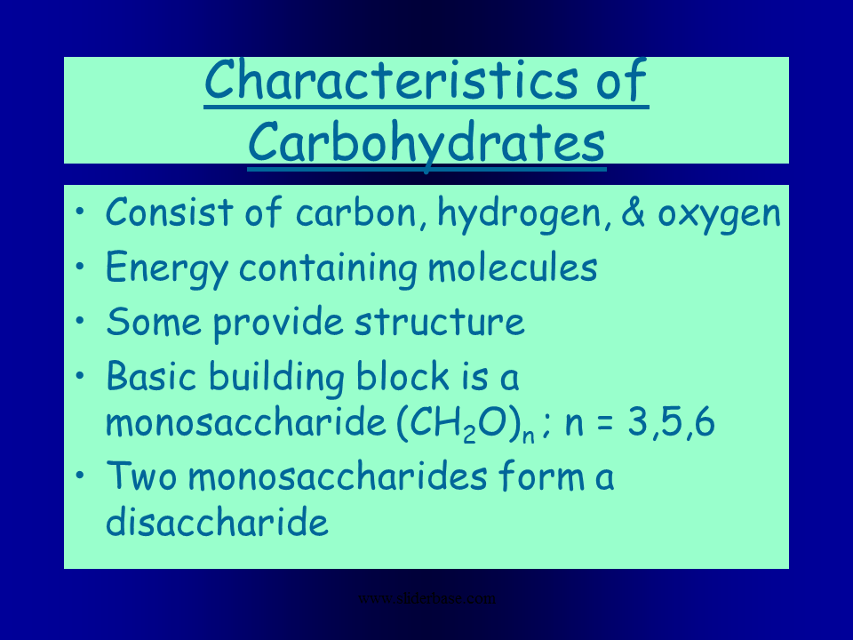 Carbohydrates Presentation Biology