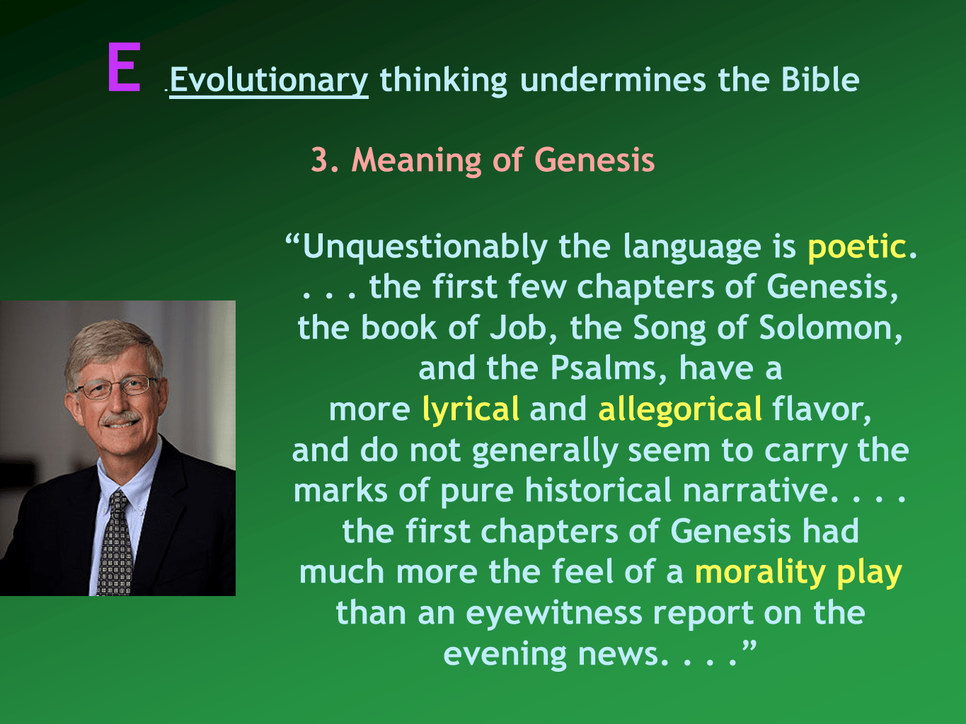 Meaning of Genesis