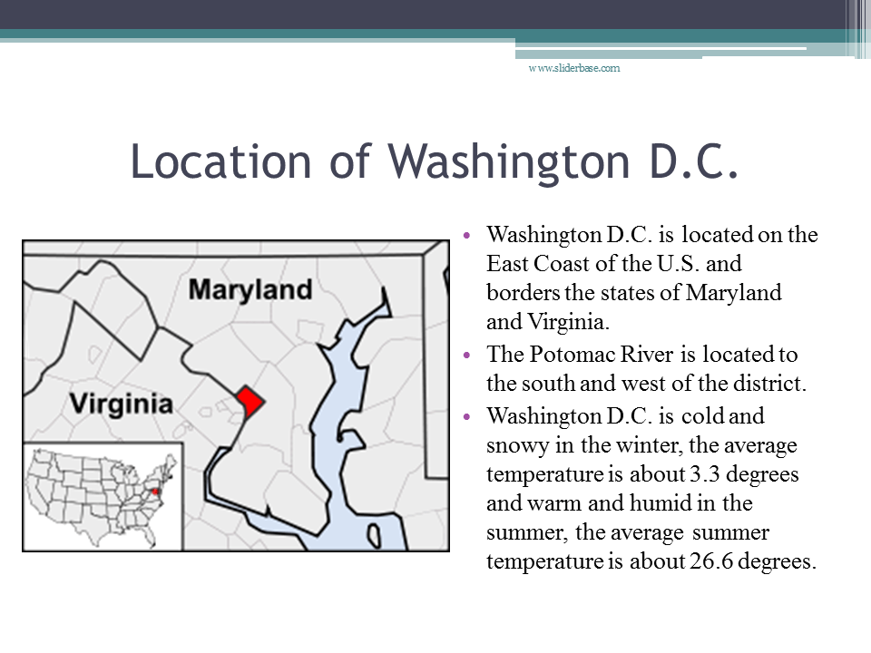 Where Is Washington Dc Located On The United States Map United States Map