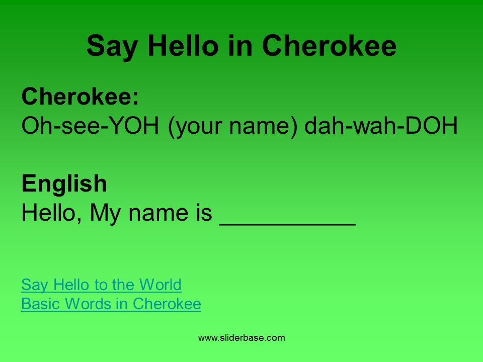 Two Native American Nations Presentation History