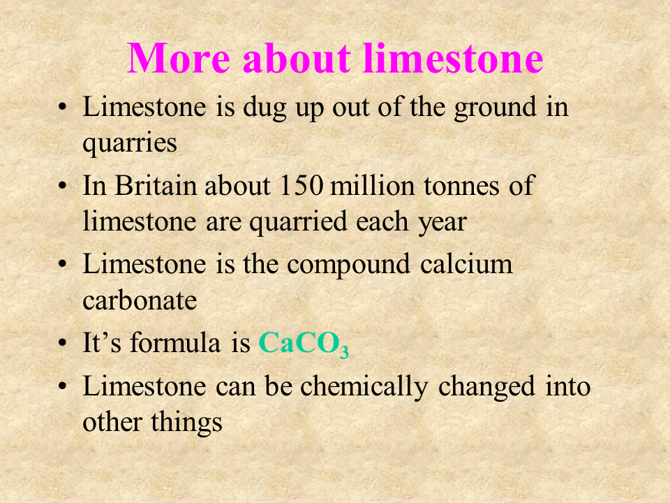 Limestone Presentation Chemistry